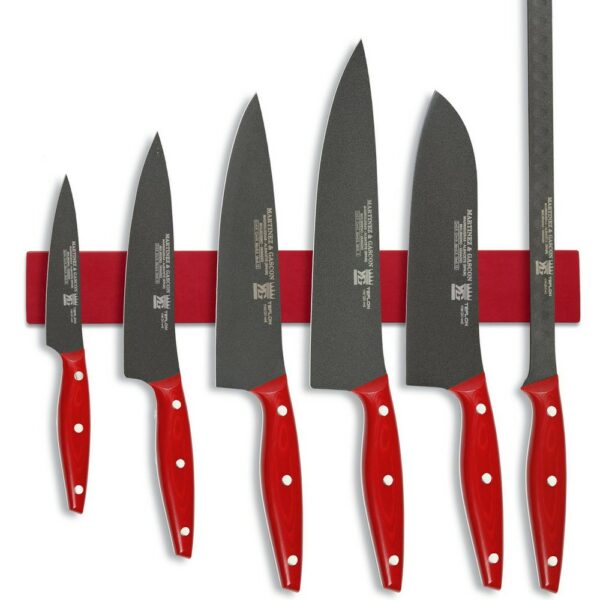 Cuchillos de cocina negros y rojos Castellon