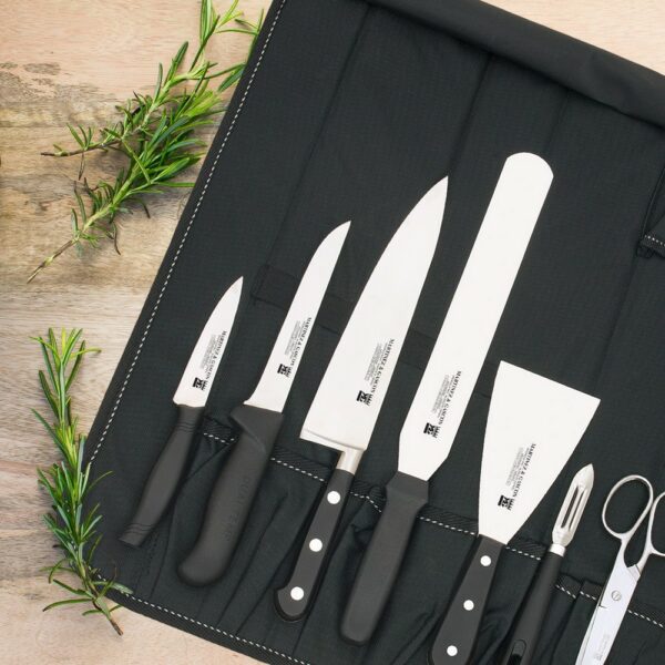 Cuchillos de cocina negros para restaurante