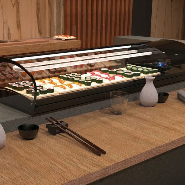 Vitrina de sushi para restaurante