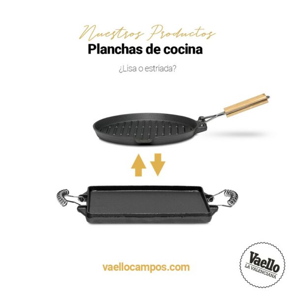 Plancha estriada para restaurante